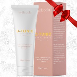 C-TONIC - Firming and Invigorating Body Cream, Perfumed Body Cream - Moisturising Exfoliating Body Cream with Glycolic Acid, Panthenol and Vitamin C - Moolecola