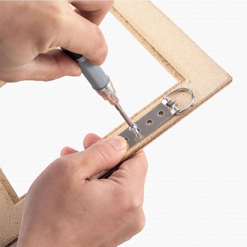 Heavy Duty D Ring Picture Hangers with Screws,6 Pcs Large