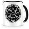 Samunshi® Vegvisir with Knot B Coffee Cup Tea Cup Vikings