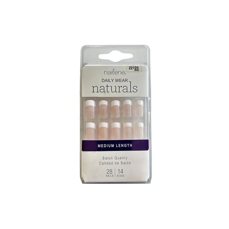 Nailene Daily Wear Naturals Nails Medium Sheer Pink French (24