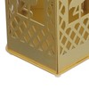 Metal Assembled Pen Holder Gold Hollow Pattern Flamingo Surfaces Plating