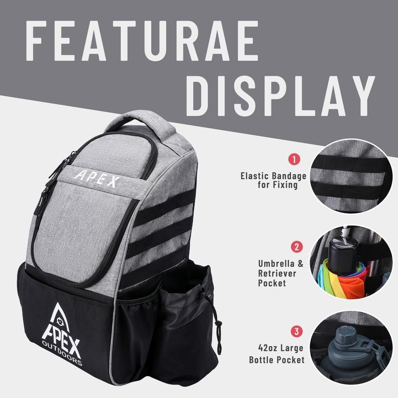 Apex Outdoors Disc Golf Bag, Disc Golf Backpack with 20+