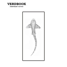 VERDBOOK Waterproof Temporary Tattoos: 2-Sheet Tattoo Kit with Realistic Body Stickers, Semi-Permanent Tattoos for Adults Lasting 7-15 Days – Safe for Men & Women, Shark Voyager