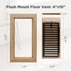 4x10 Inch Oak Floor Register - Flush Mount Vent with