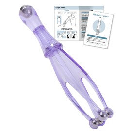 ハンドマッサージャー ハンドマッサージ機 マッサージローラー ハンドマッサージ器 指圧 ローラー リラックスグッズ ツボ押し (クリアパープル)