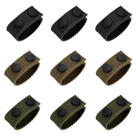 TRKETK Pack of 9 Belt Keeper Belt Holders with Double Press Studs, Belt Loops, Outdoor Sports Belt Fixation, Nylon Duty Belt, Keeper Belt Loops for Outdoor Sports, Camping, Hiking