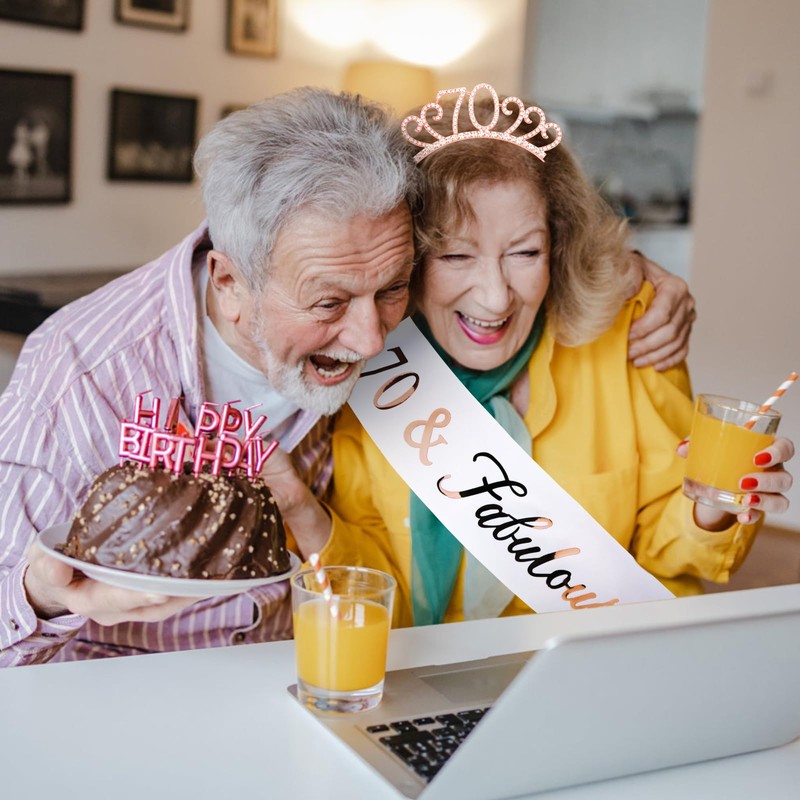 CIEHER 70th Birthday Set: Crown + Sash, Decorations, Gifts, Photo
