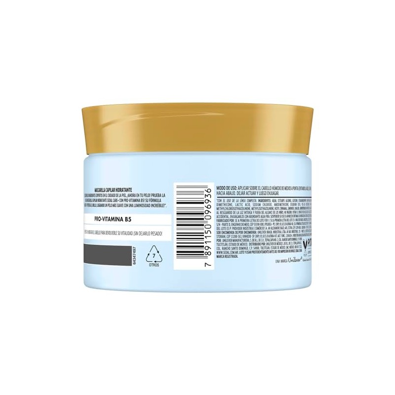 Sedal Tratamiento Micelar Hidratante Mascarilla Capilar 300 ml