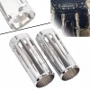 Unbranded Chrome 2" Extended Fork Cans Boots Cover For Harley