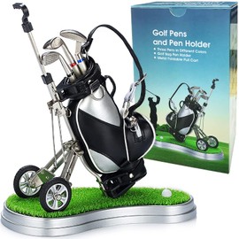 Regalos para hombres, accesorios de escritorio con porta lapices de golf para hombres mujeres golfistas, regalos de cumpleaños graduación para él ella, regalos de papá para papá esposo de hija hijo