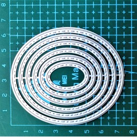 ZbFwmx Metal Die Cutting Dies for DIY Scrapbooking Photo Album Decorative Embossing Folder Stencil (6Pcs Oval)