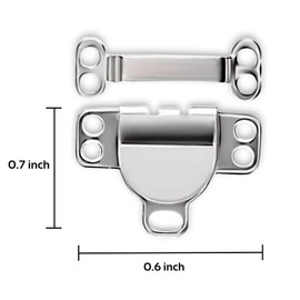 Hook and Eye Closures Sew on Hook and Eye Metal Pants Hook and Eye Silver Set of 4