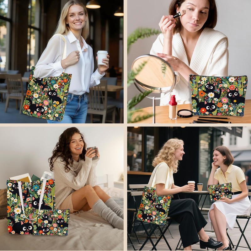 Aesthetic Floral Cat Gifts Plant Lover Gifts for Women Girls