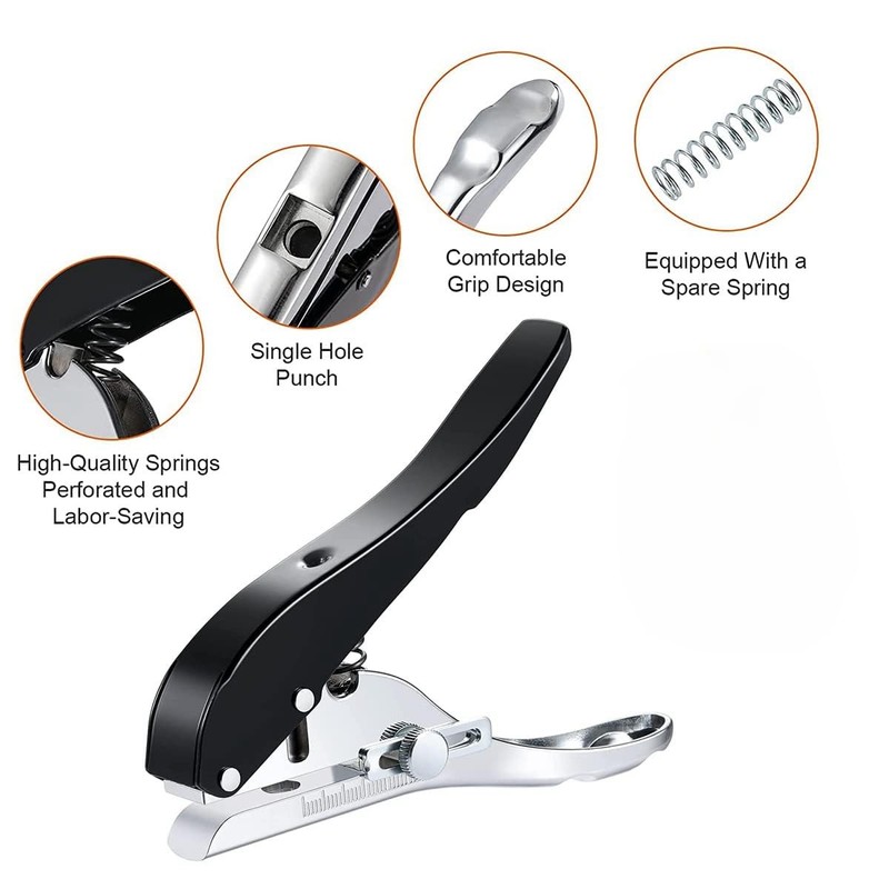 3/8" 10mm Punch, Single Hole Punch with Handle, Large Handheld