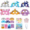 FoszaSzept 30Pcs DIY Paper Mask Craft Kits with Diamond Sticker,