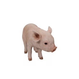 Hi-Line Gift Ltd. Standing Baby Pig Garden Statue Garden Decoration Farm Home Decor - Pink