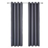 Blackout Curtain Polyester Bedroom Darkening Curtains Dark Grey for Household
