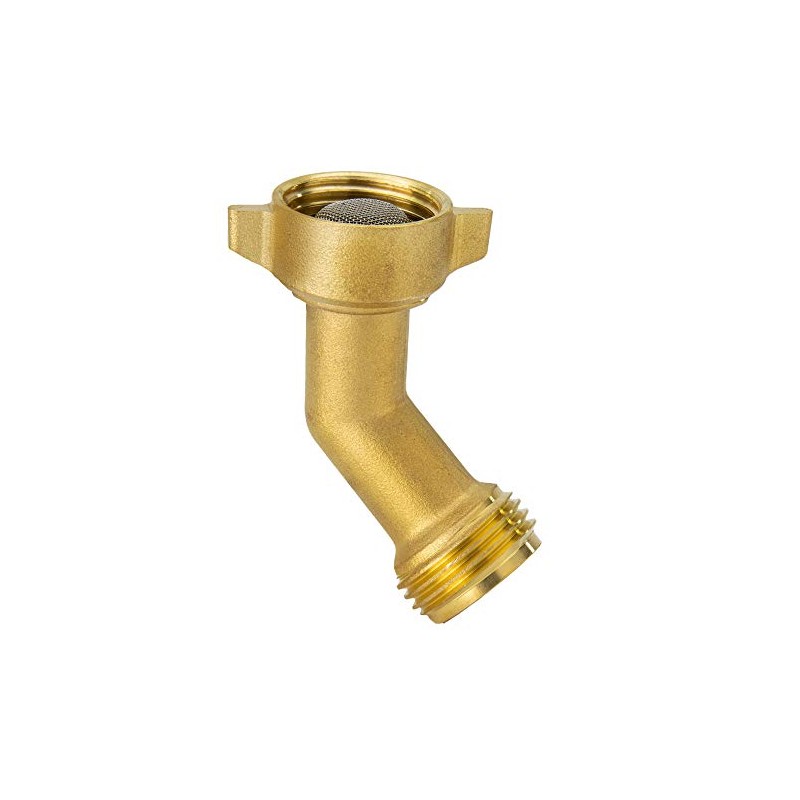 RecPro RV Water Hose Elbow Adapters, Lead-Free Brass, 45° or