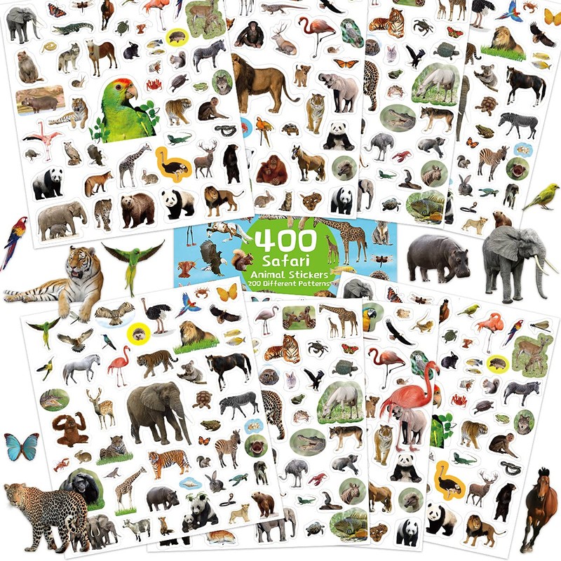 Fancy Land Animal Stickers Jungle Animal Sticker for Kids 8