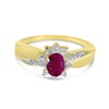 Direct-Jewelry 10k Yellow Gold Oval Ruby and Diamond Ring (Size