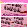 Self-adhesive Lash Clusters 55Pcs Cluster Lashes Cluster Eyelash Extensions Mix8-16mm