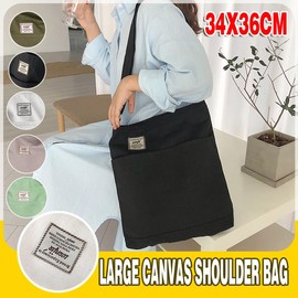 AIMALL Womens Casual Canvas Shoulder Bag – Large Hobo Tote Crossbody Handbag with Pockets – Travel, Shopping, Daily Use