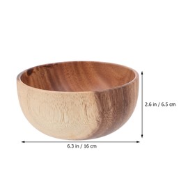 LABRIMP Acacia Wood Bowl Salad Bowl Lids for Kitchen Counter Natural Material for Family and Restaurant