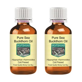 Devprayag Pure Sea Buckthorn Oil (Hippophae rhamnoides) Natural Therapeutic Grade Cold Pressed (Pack of two) 100ml X 2 (6.76 oz)
