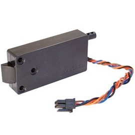 Southco EM-05-11-101 Miniature Electronic Slide Bolt, Front Mount, Without Microswitch, with Mechanical Override, Plastic, Black