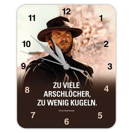 Blechwaren Fabrik Braunschweig GmbH KU08 Wall Clock Too Many s Too Few Bullets