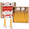 20 Minute Beeswax Meditation Candles for Christmas - 24pcs Mini
