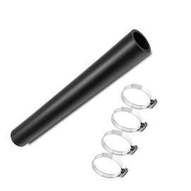 1 1/2" ID Gasoline Fuel Filler Neck Hose with 4 Clamps - 15 7/8" Straight Gas Tank Hose Replacement