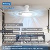 Passky Ceiling Fans with Lights, 52 inch Flush Mount Ceiling