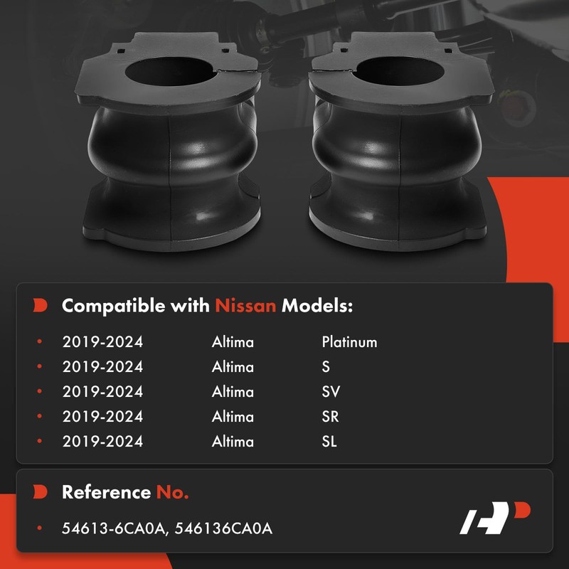 A-Premium 2 x Front Sway Bar Bushing Kit, Compatible with