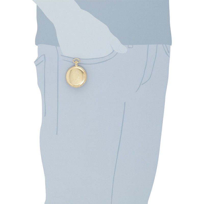 Charles-Hubert, Paris 3909-G Classic Collection Gold-Plated Hunter Case Mechanical Pocket