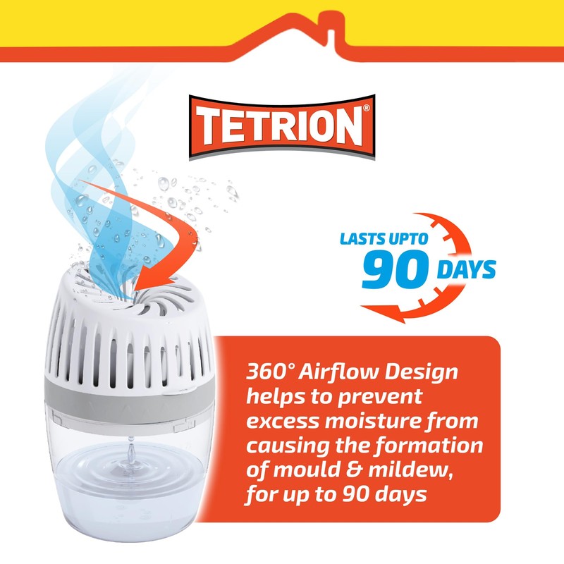 Tetrion Moisture Absorber, 630 g - Prevents Condensation, Controls Moisture,