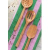 Serving Spoon Natural Neem Wooden Kitchen Utensil Slotted Spoon Kitchen