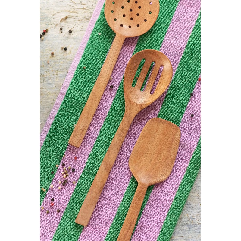 Serving Spoon Natural Neem Wooden Kitchen Utensil Slotted Spoon Kitchen