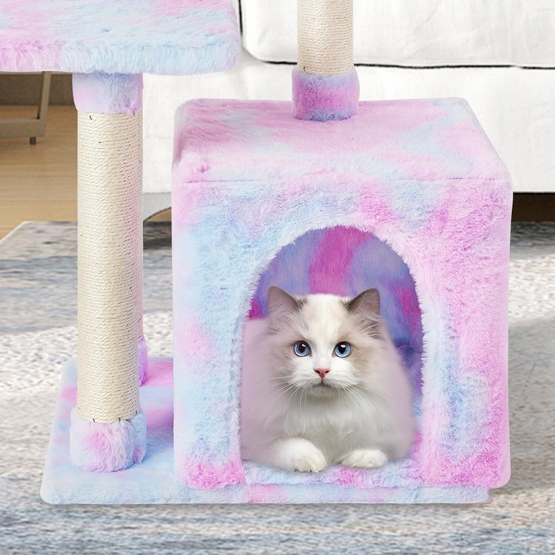 FISH&NAP Cute Cat Tree Kitten Cat Tower for Indoor Cat