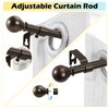 Bronze Curtain Rods 66 to 120 Inches(5.5-10 Feet),5/8 inch Splicing