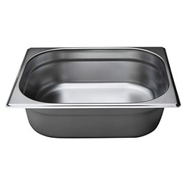Gastro-Bedarf-Gutheil Gastronorm Container GN Container 1/2 100 mm Deep Stackable Stainless Steel Suitable for Chafing Dish, Bain Marie, Saladette