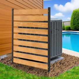 DoCred 1 Panel 60" H x 38" W No Dig Wood Privacy Screen, Privacy Fence for Hide Trash Cans, AC Fence Decorative Patio Privacy Screen Outdoor Privacy Fence Panel, Air Conditioner Fence for Outside