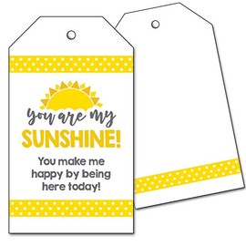 25 You Are My Sunshine Favor Tags