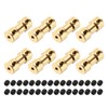 sourcing map 8Pcs 2mm to 2mm Brass Shaft Coupling Joint