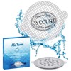35 Pack Disposable Shower Drain Hair Catcher Mesh Stickers