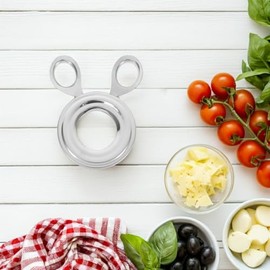 Tijera De Acero Inoxidable Para Huevo Cocido Cortador De Huevo Cocido Herramienta De Cocina Para Huevos Hervidos Tortillas Y Encurtidos Apta Para Lavavajillas