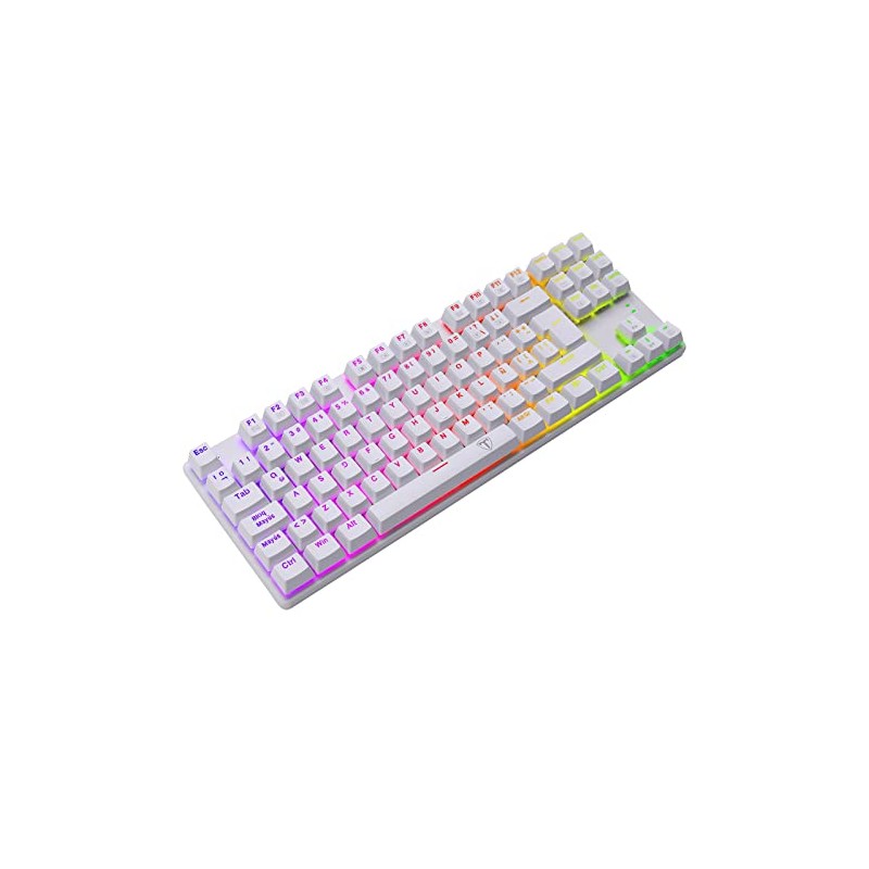 T-Dagger Teclado Gamer Mecánico Blanco Bora White T-TGK315 Blue Switch