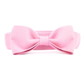 Segarty Dog Bowtie Collar, Adjustable Pink Bowtie Collar for Large Dogs, Durable Dog Neck Tie Tuxedo Comfortable Cotton Girl Pets Grooming Accessories for Formal Wedding Holiday Birthday Gift Party