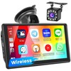 Wireless Apple CarPlay & Wireless Android Auto Portable Car Stereo