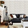 Timeet Beige White Brick Wallpaper Peel and Stick Wallpaper 17.7"×118.11"